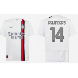 2023-24 AC Milan 14 - Reijnders Away White Authentic Jersey