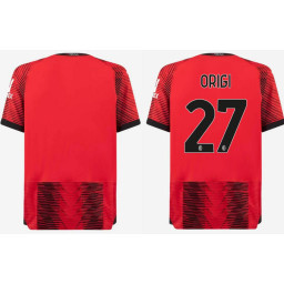 Youth 2023-24 AC Milan 27 -  Origi  Home Red And Black Replica Jersey