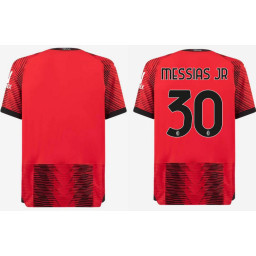 2023-24 AC Milan 30 - Messias Jr Home Red And Black Replica Jersey