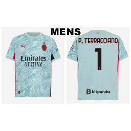 2025-2026 Ac Milan 1 - P. Terracciano  Blue Home Goalkeeper Jersey