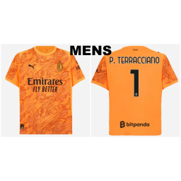 2025-2026 Ac Milan 1 - P. Terracciano  Orange Away Goalkeeper Jersey