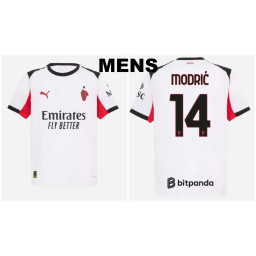 2025-2026 Ac Milan 14 - Modric Authentic White Away Jersey