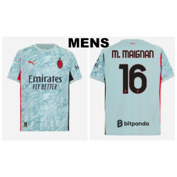 2025-2026 Ac Milan 16 - M. Maignan Blue Home Goalkeeper Jersey