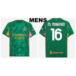 2025-2026 Ac Milan 16 - M. Maignan Green Third Goalkeeper Jersey