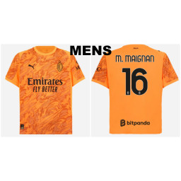 2025-2026 Ac Milan 16 - M. Maignan Orange Away Goalkeeper Jersey