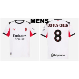 2025-2026 Ac Milan 8 - Loftus-Cheek Authentic White Away Jersey