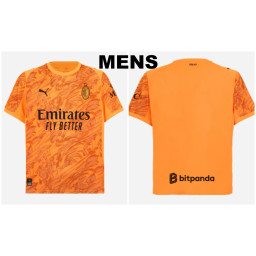 2025-2026 Ac Milan Customize Orange Away Goalkeeper Jersey