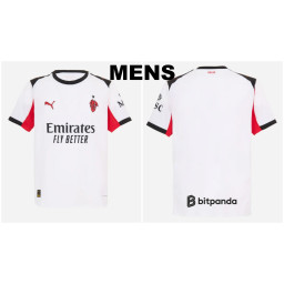 Customize 2025-2026 Ac Milan Authentic White Away Jersey