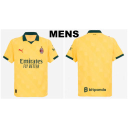 Customize 2025-2026 Ac Milan Authentic Yellow Third Jersey